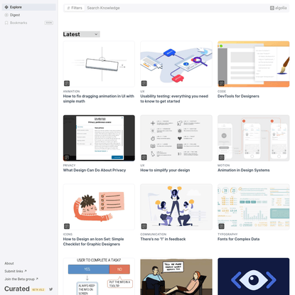 Curated - Directory of design knowledge for product people