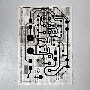 Found circuitboard on found newsprint by @xpatrickthomas