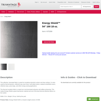 Energy Shield #100 54" (Standard Pack 50 Yards) | Trivantage