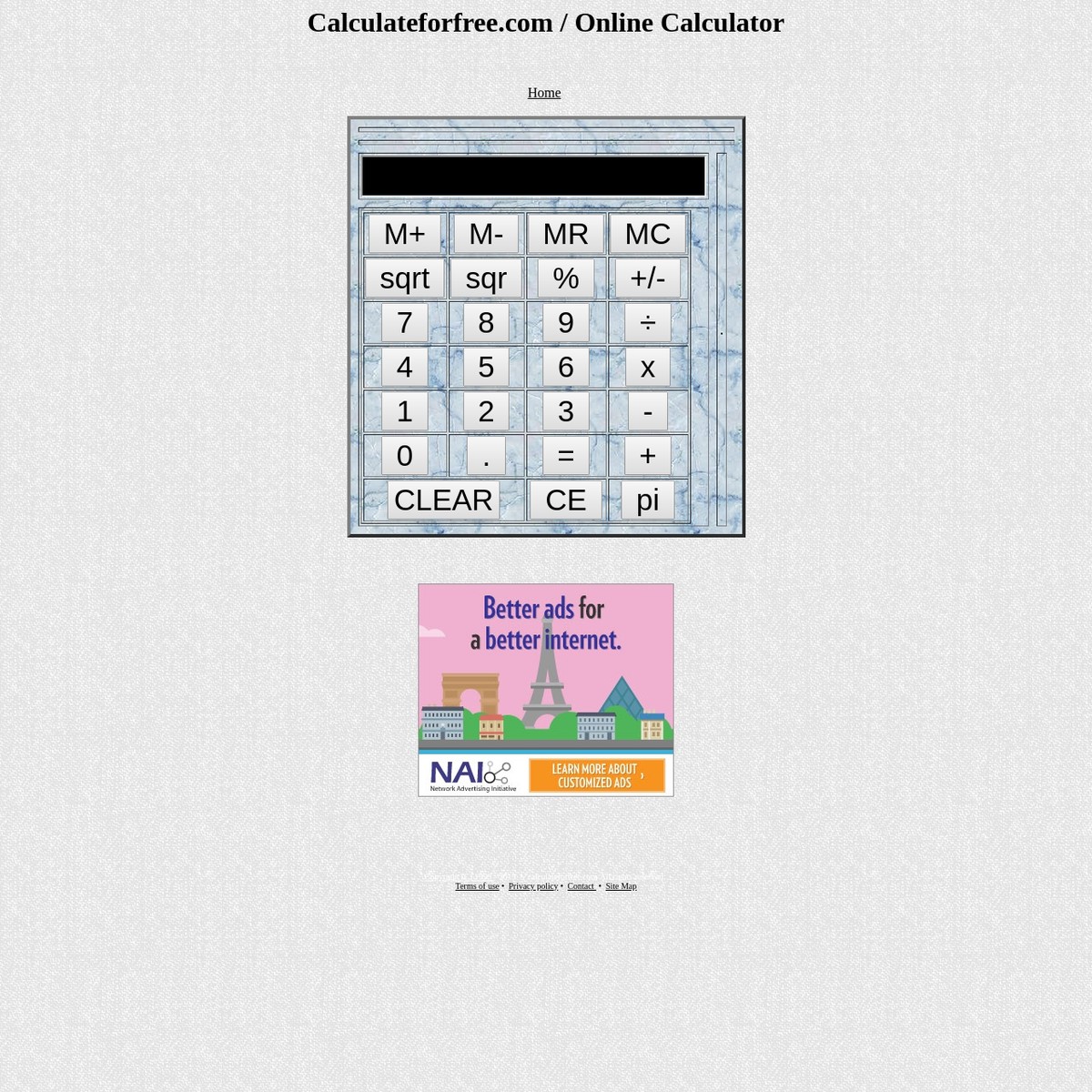 Large calculator are na