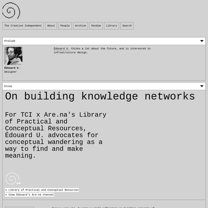On building knowledge networks