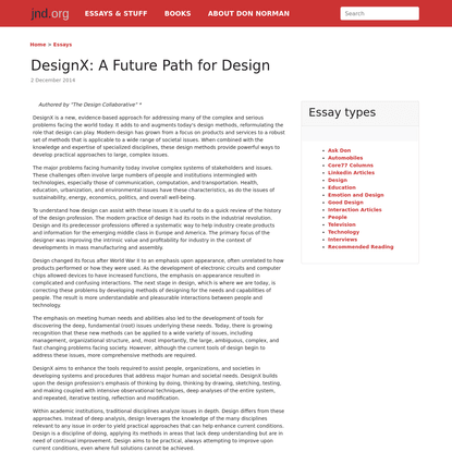DesignX: A Future Path for Design