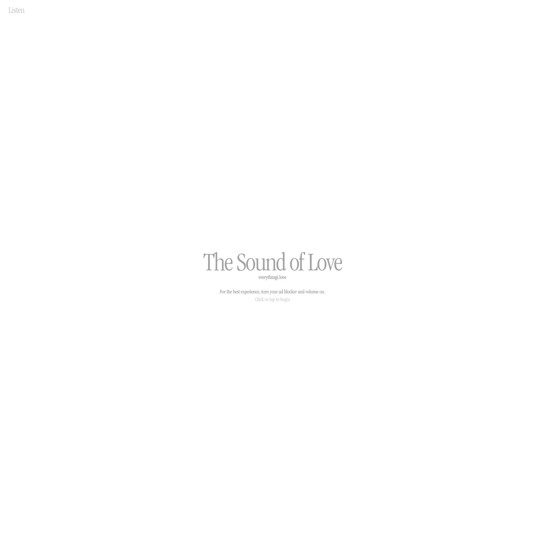 The Sound of Love