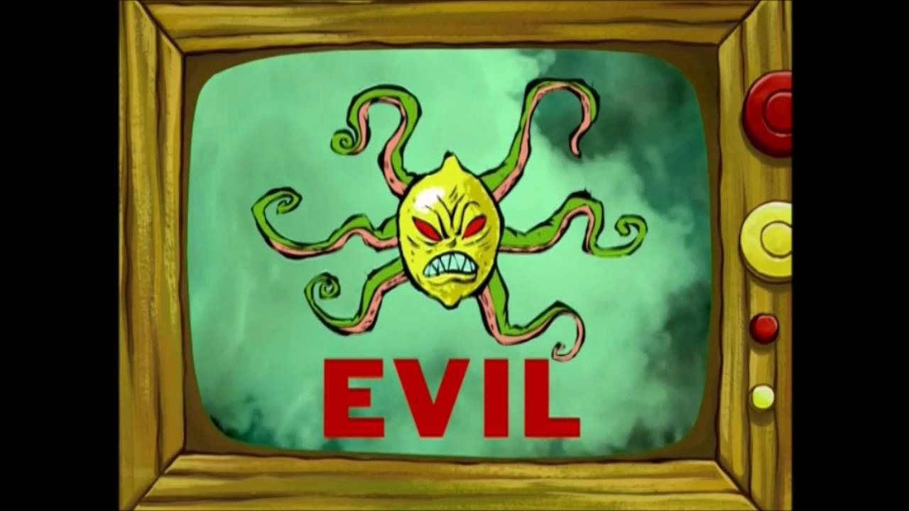 Виды зла. Evil Spongebob.