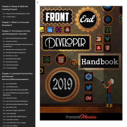 Front-end Developer Handbook 2019 - Learn the entire JavaScript, CSS and HTML development practice!