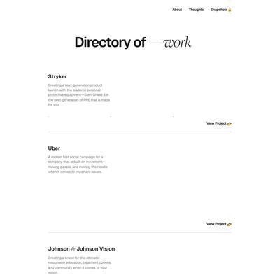 Directory of Work