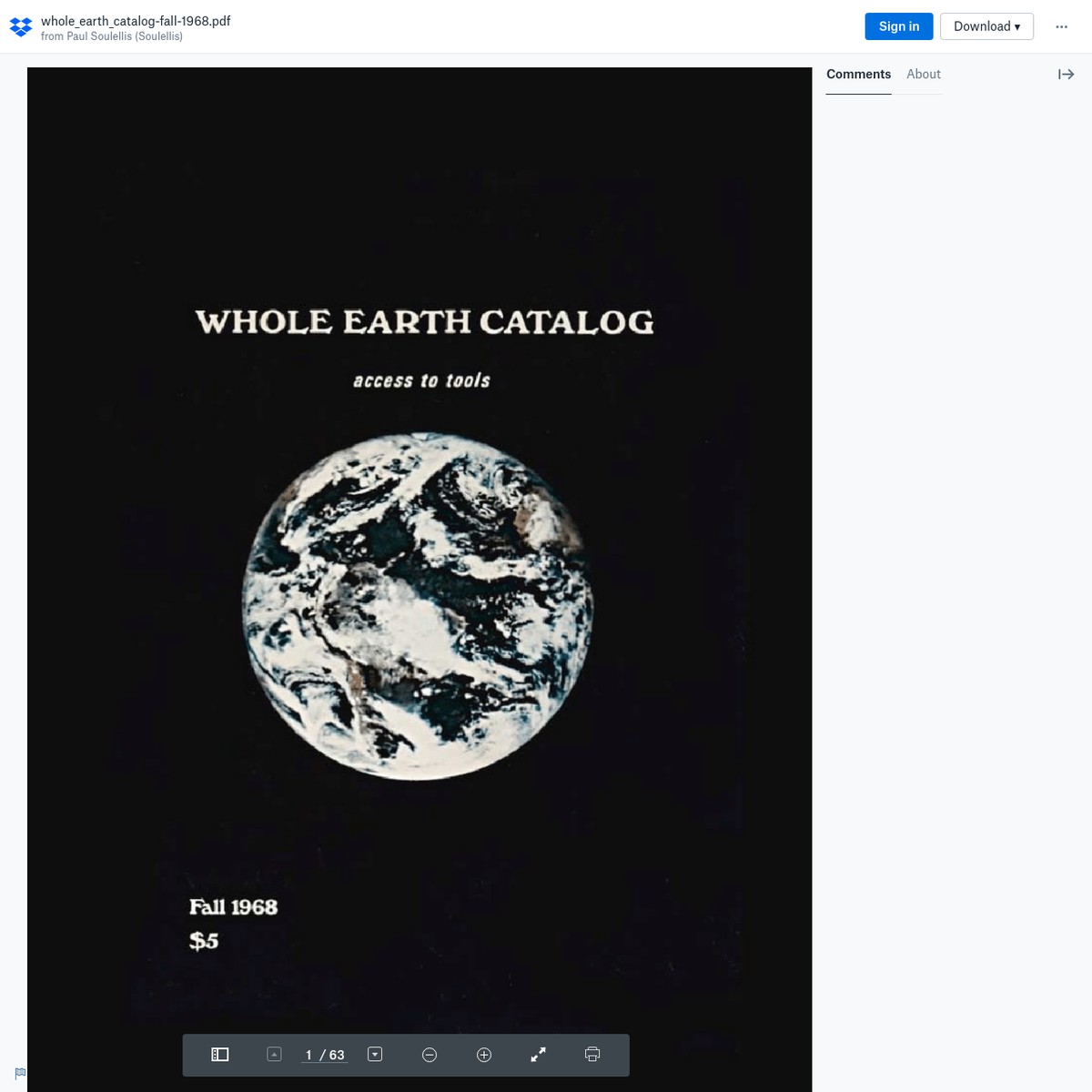 Whole Earth Catalog / Fall 1968 — Are.na