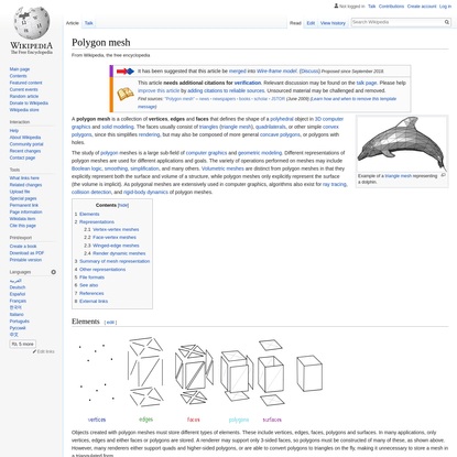 Polygon mesh - Wikipedia
