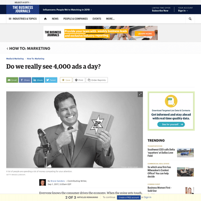 Do we really see 4,000 ads a day? - The Business Journals