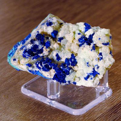 Azurite, Calcite