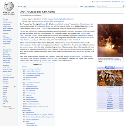 One Thousand and One Nights - Wikipedia