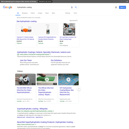 hydrophobic coating - Google Search