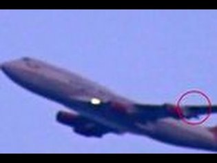 Footage Of UFO Passing Virgin Atlantic Plane