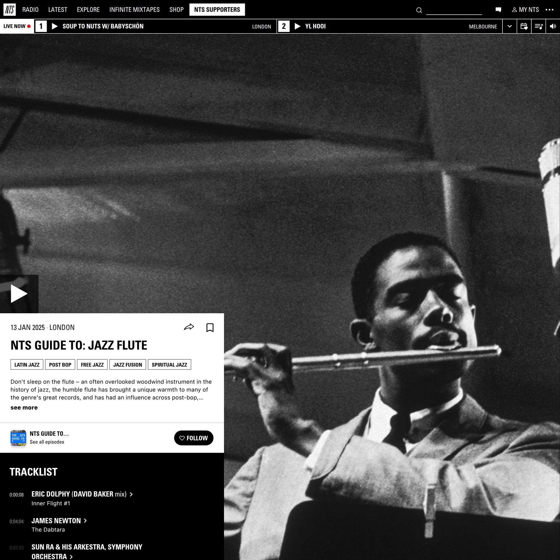 NTS Guide to: Jazz Flute 13th January 2025