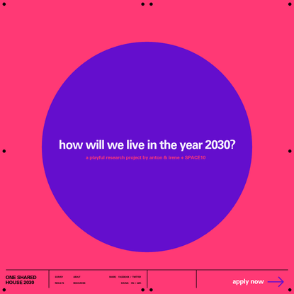 How will we live in the year 2030?