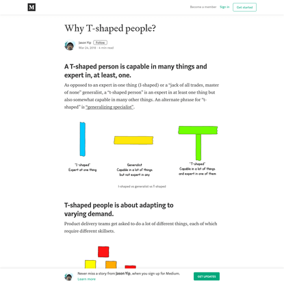 Why T-shaped people?