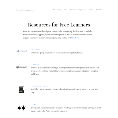 Resources - Free Learning