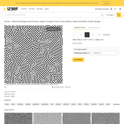 Abstract background of vector organic irregular lines maze pattern...