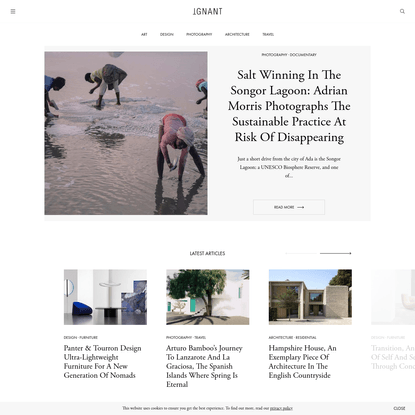 IGNANT - IGNANT is an award-winning online magazine featuring the finest in art, design, photography, travel and architecture