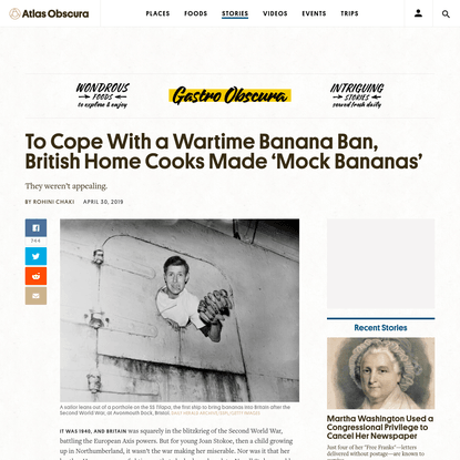 To Cope With a Wartime Banana Ban, British Home Cooks Made 'Mock Bananas'