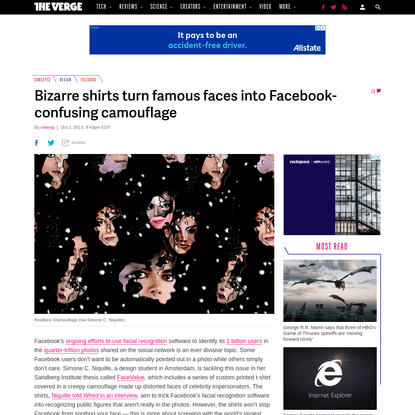 Bizarre shirts turn famous faces into Facebook-confusing camouflage