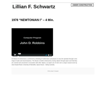 1978 "NEWTONIAN I" - 4 Min. | Lillian F. Schwartz