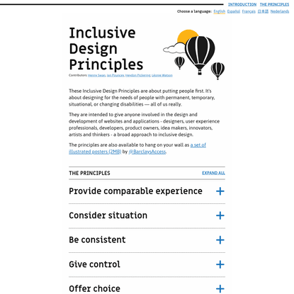 Inclusive Design Principles