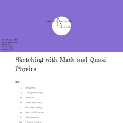 Sketching with Math and Quasi Physics