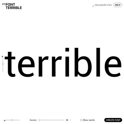 enFont Terrible - a terrible type foundry