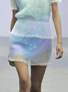 Iceberg sheer frilled sleeve dress S-S 2014