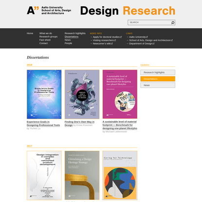 Dissertations - DESIGN RESEARCH