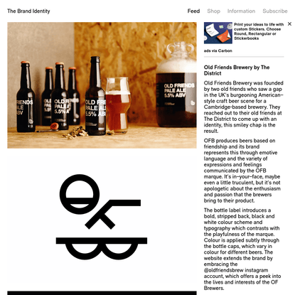 Old Friends Brewery by The District - The Brand Identity