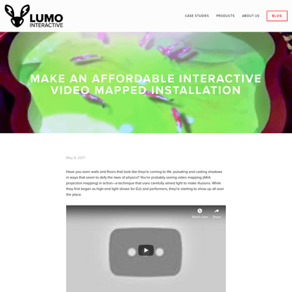 Make an Affordable Interactive Video Mapped Installation