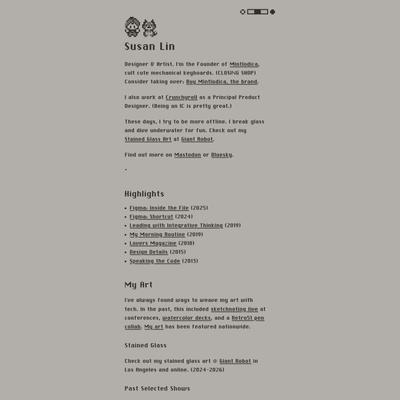 Susan Lin – Designer &amp; Artist