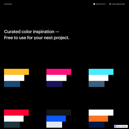 Colorinspire - Curated color inspiration by Ales Nesetril