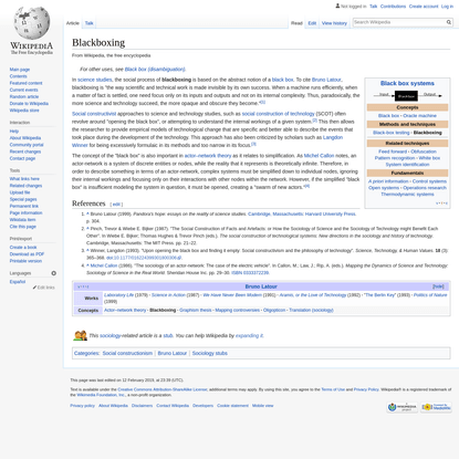 Blackboxing - Wikipedia
