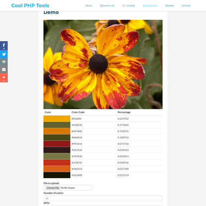Image Color Extract Tool - Cool PHP Tools