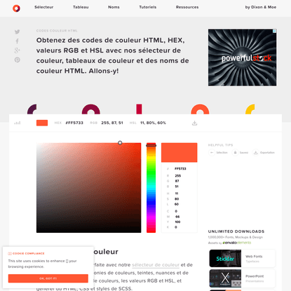 Codes Couleur HTML