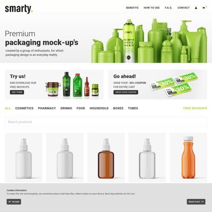 Smarty Mockups - Premium Packaging Mockups