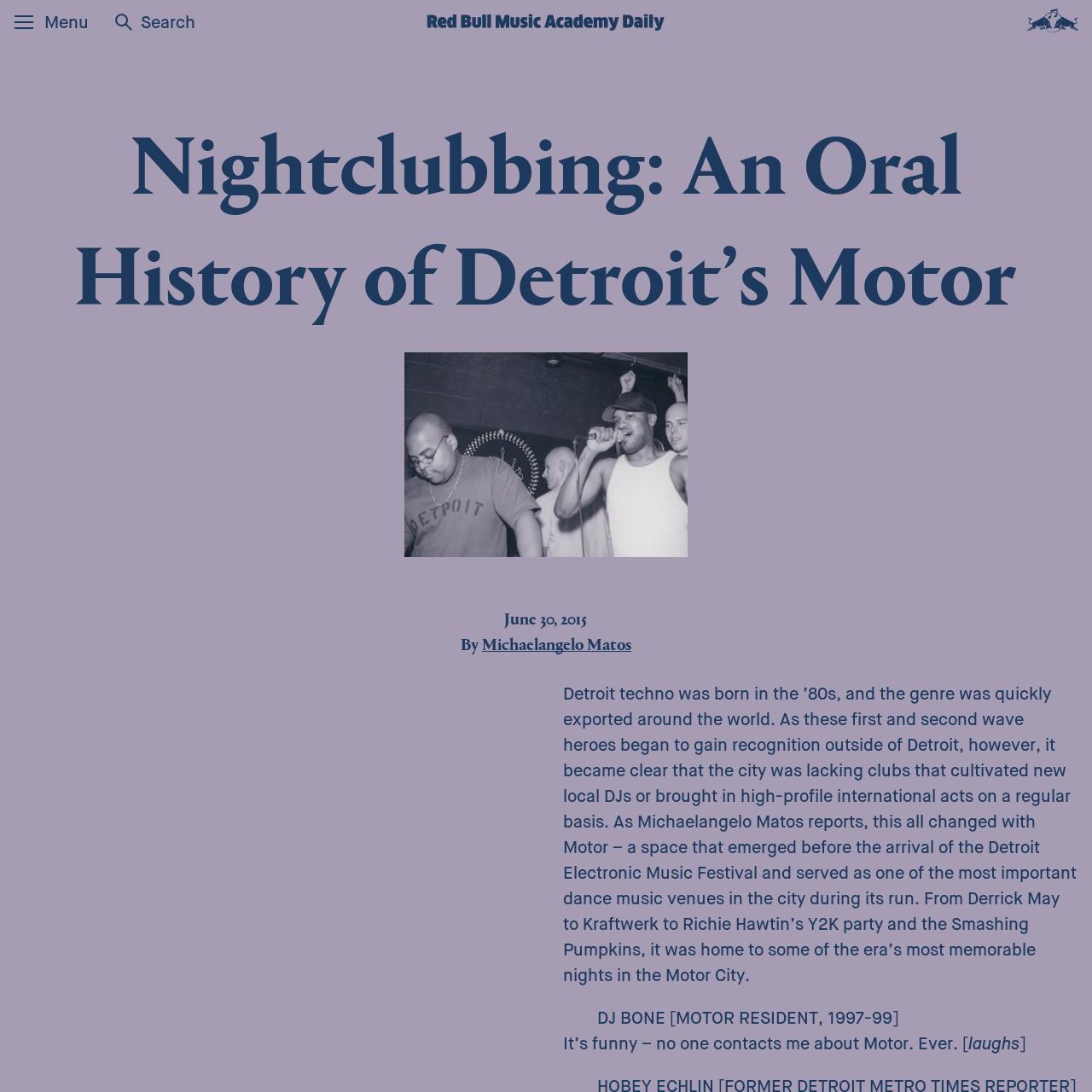 Nightclubbing: Motor | Red Bull Music Academy Daily