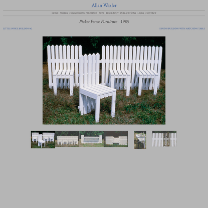 Picket Fence Furniture 1985 | Allan Wexler