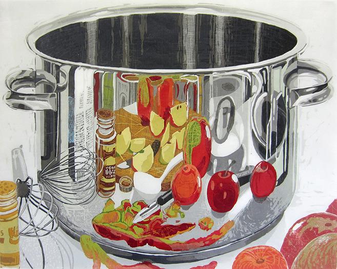 Art Encyclopedia on X: "Cooking Jam - Teija Lehto, 2016 Finnish,b.1965- Woodcut,61 x 77 cm. https://t.co/CV5r07LQjU" / X