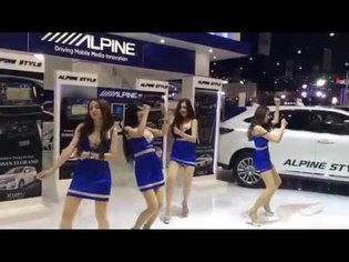 Alpine Girls Dancing Awkwardly @ The 36th Bangkok International Motor Show in Thailand