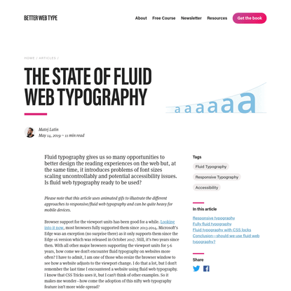 The State of Fluid Web Typography