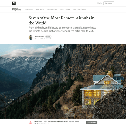 Seven of the Most Remote Airbnbs in the World
