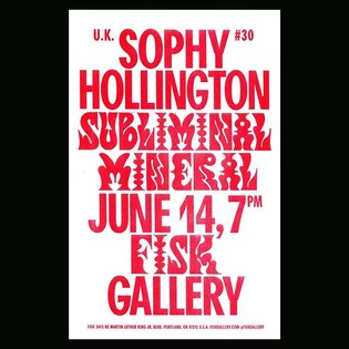 We're thrilled to announce UK based artist Sophy Hollington's solo show Subliminal Mineral which opens June 14, 7pm ❤️