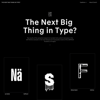 The Next Big Thing in Type