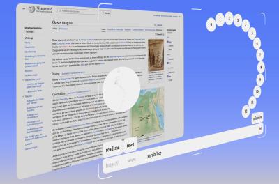Overlayed Interface of the critical web browser cassiopeia exploring new types of UI/UX Design that look behind the surface of typical web design.