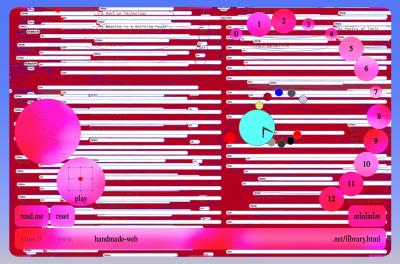 Screenshot of speculative design interventions within the cassiopeia browser made with code from different modules who are revealing the structures behind the surface of the web. 