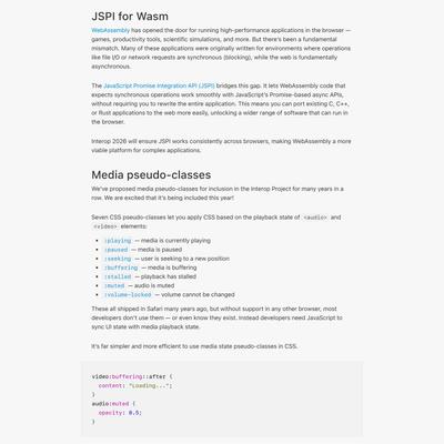 Announcing Interop 2026 | WebKit